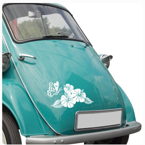 Auto aufkleber hibiskus blumen - auto,