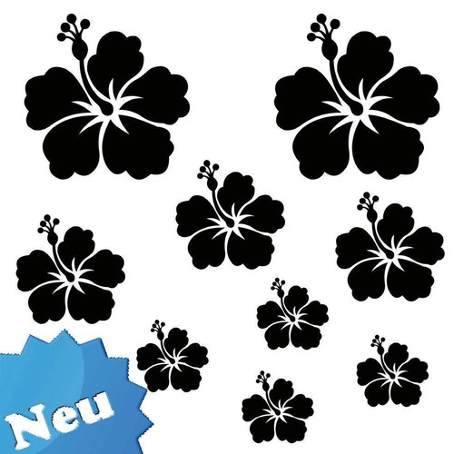 Hibiskus xxl wandtattoo - hibiskus, x