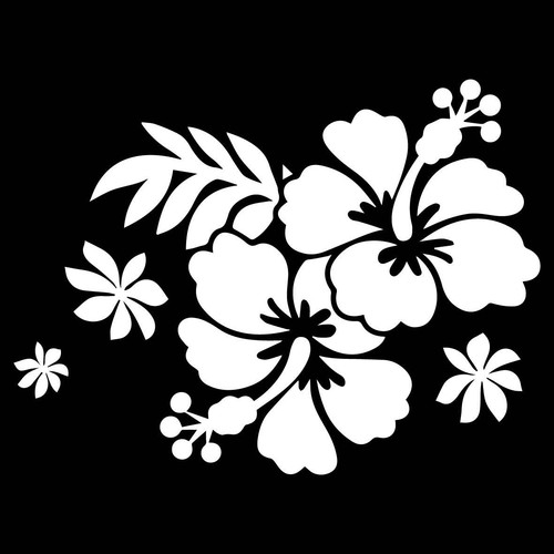 Hibiskus xxl auto aufkleber - ,