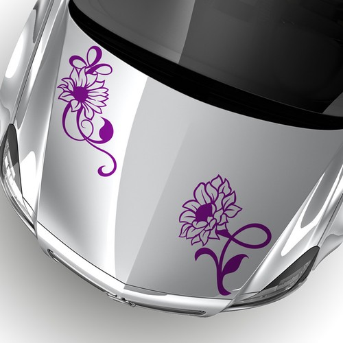 Aufkleber blumen ranke - aufkleber,