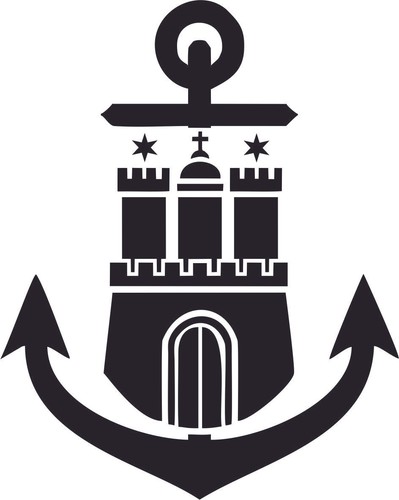 Hamburg wappen aufkleber - hamburg, 2