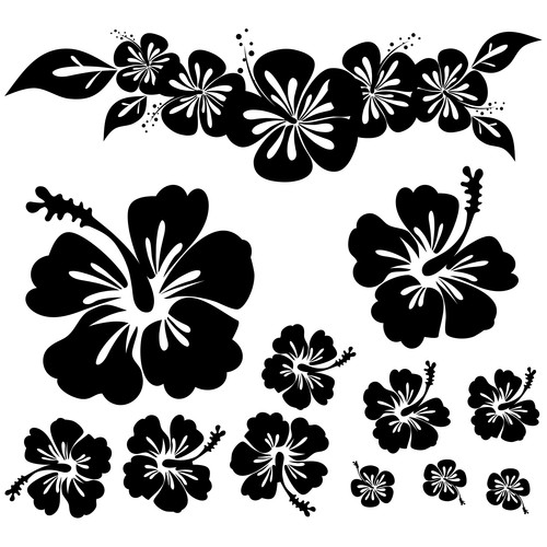 Hibiskus blumen autoaufkleber - blumen,
